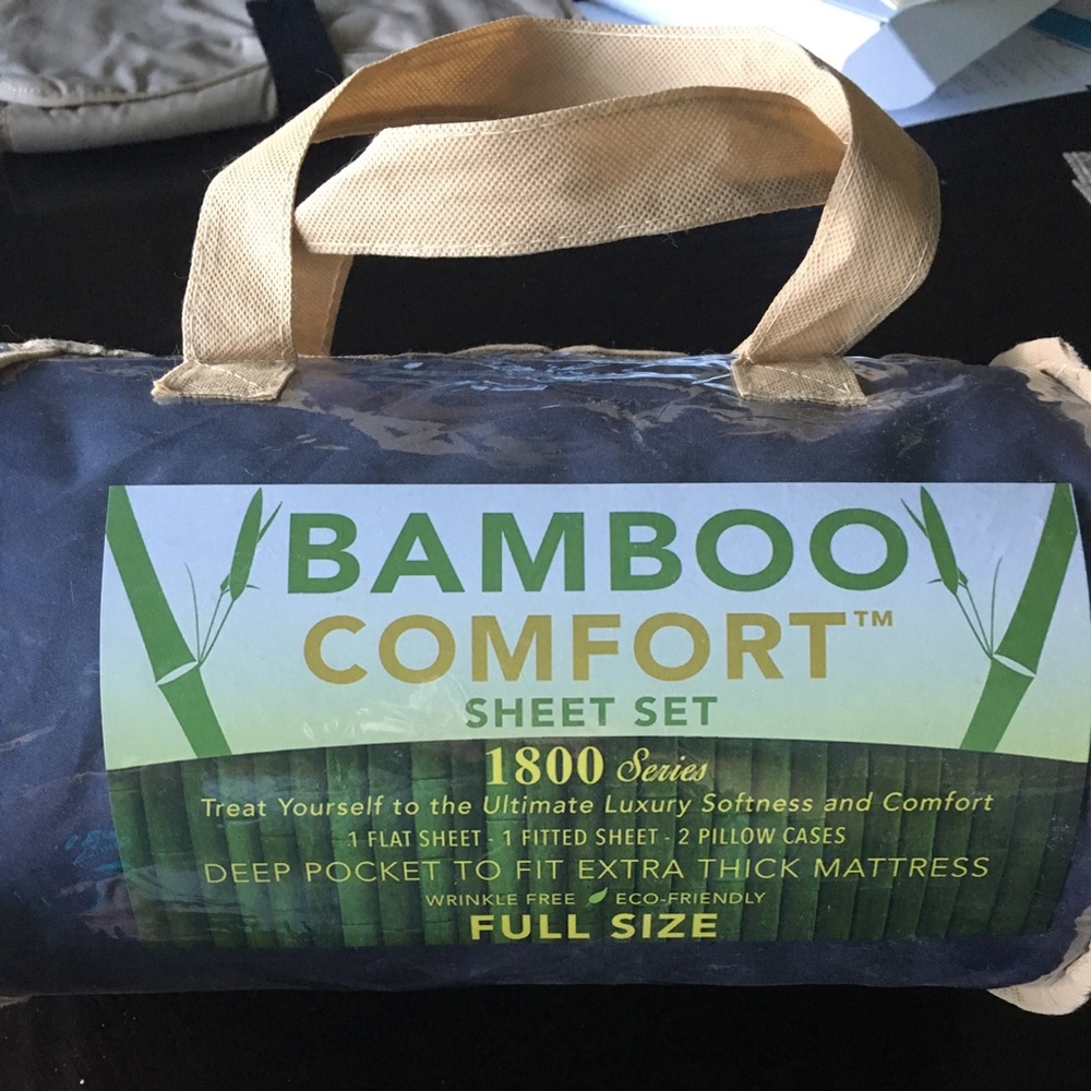 Navy Blue Bamboo bedsheets - full size